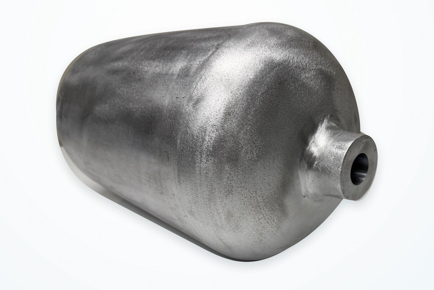 Keep Type I aluminum pressure vessel showing the textured metallic shell and machined port.