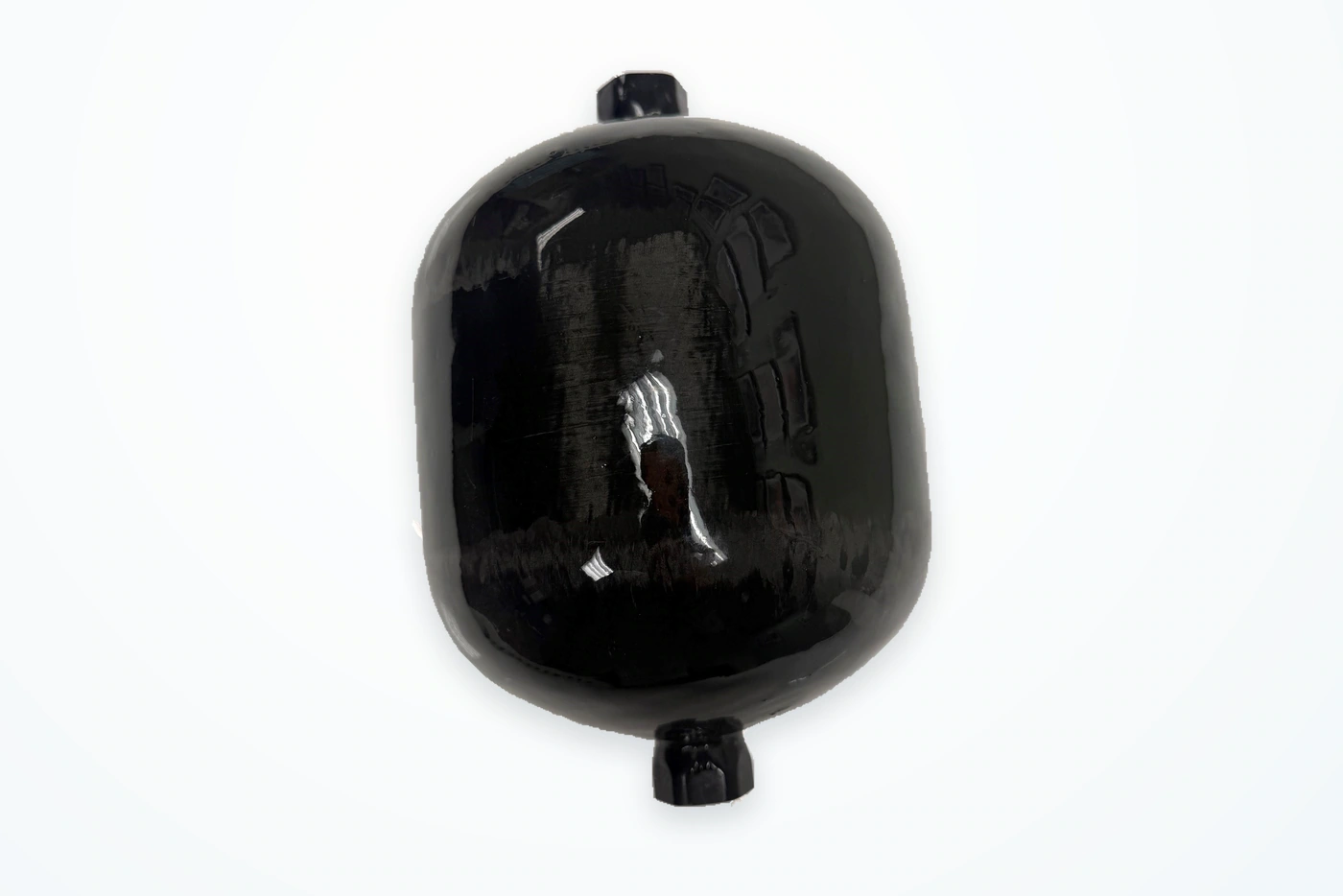 Command MicroForce 2 L composite accumulator with black end fittings.