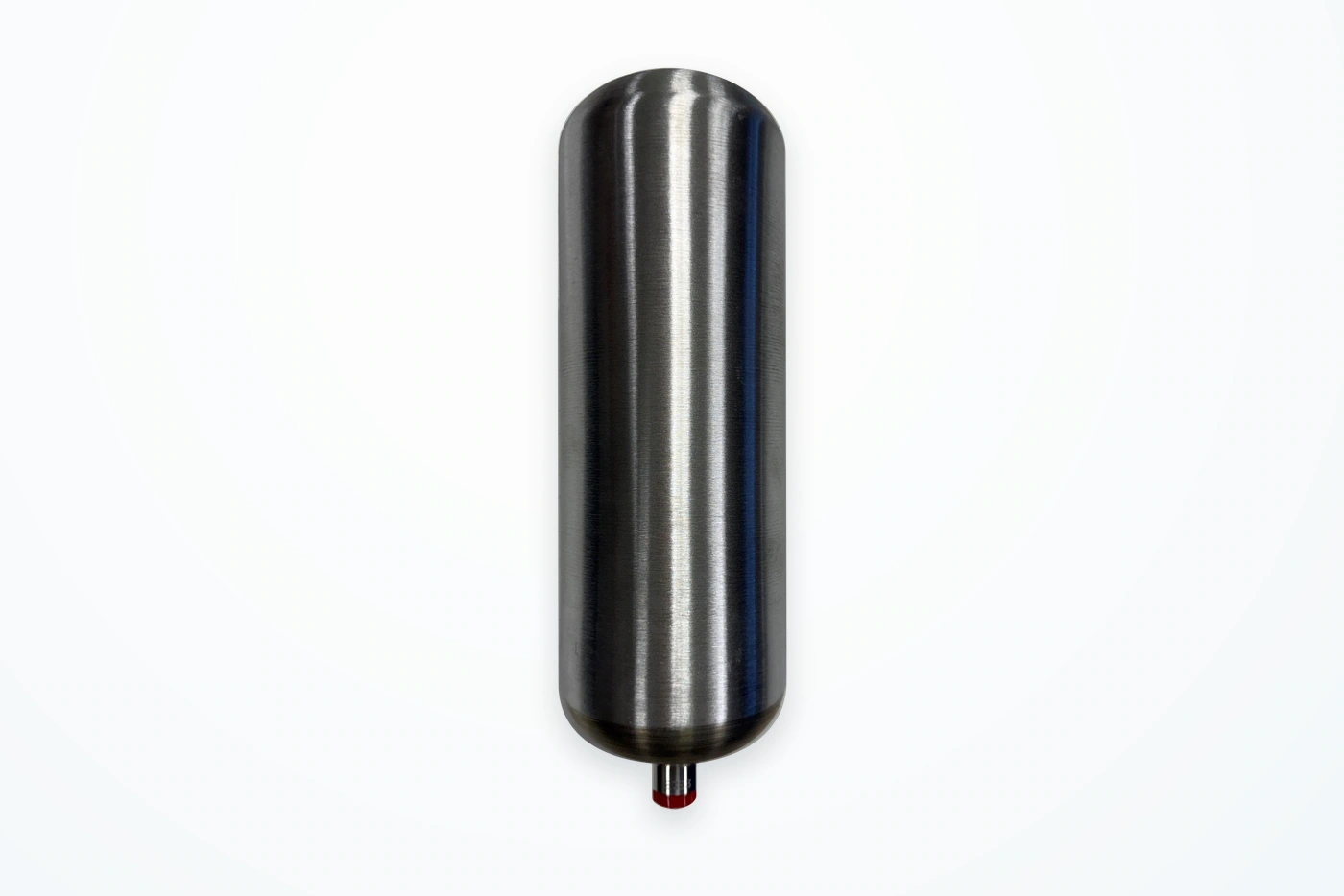 Sentry compact Type I aluminum vessel with a red protective port cap.