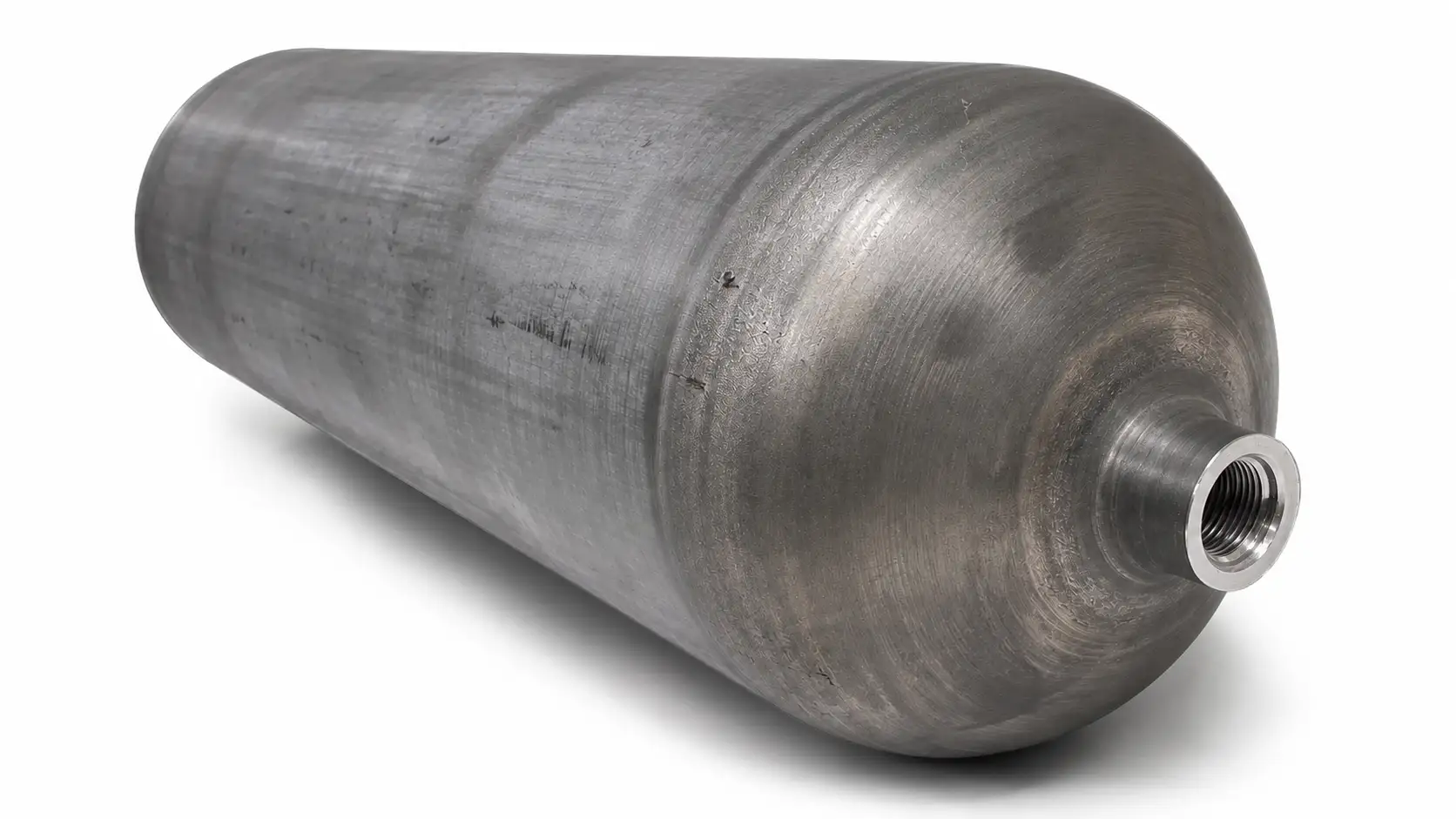 Atlas Series aluminum Type I pressure vessel for low-pressure gas storage and hydrogen buffer applications.