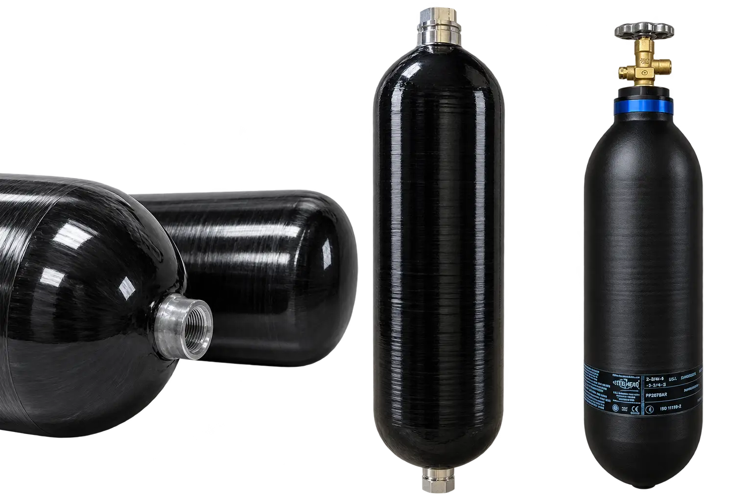 Steelhead Nomad Series compact Type III composite pressure vessels