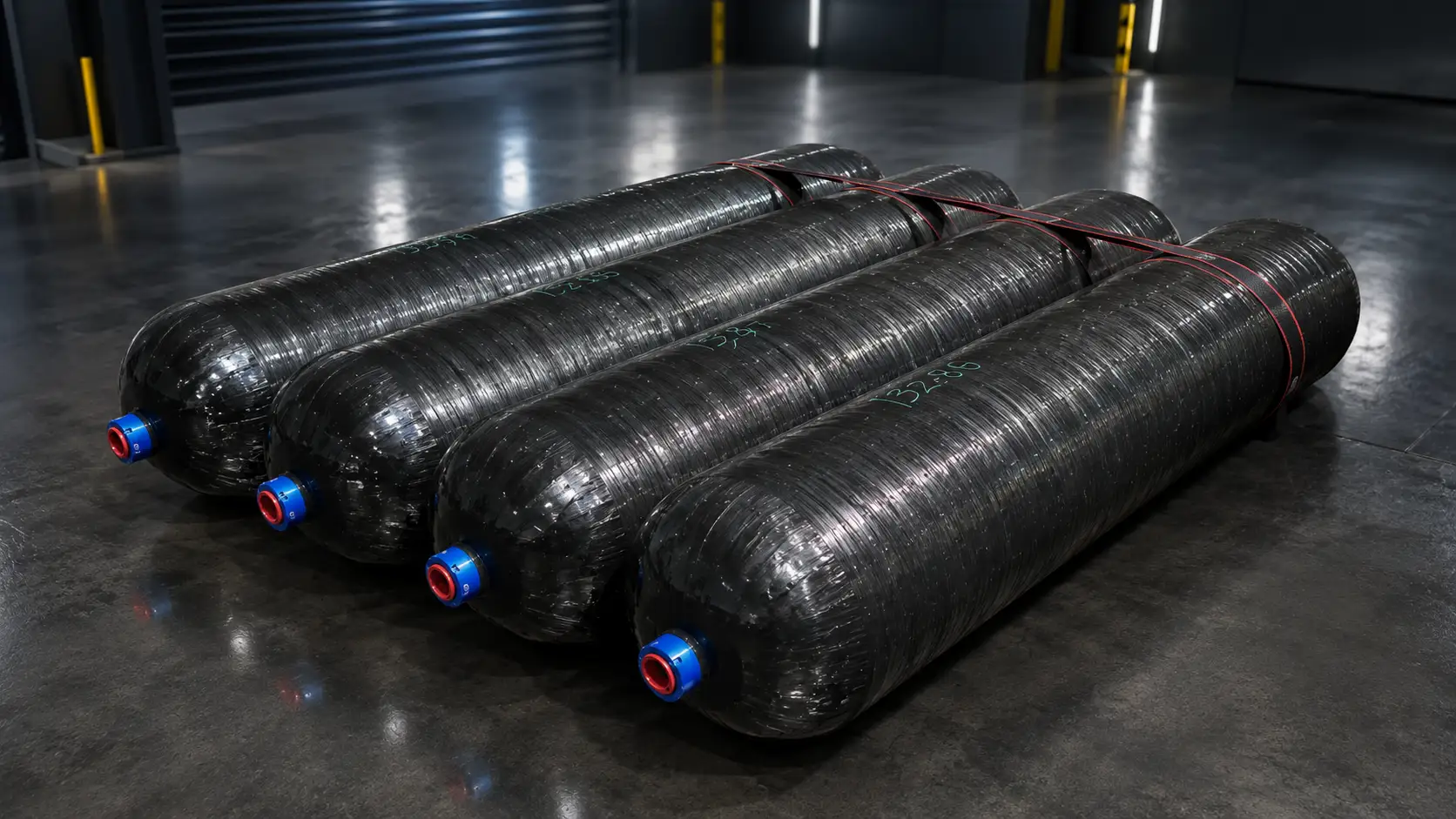 Reliance Guardian composite pressure vessels with protective packaging during production and handling