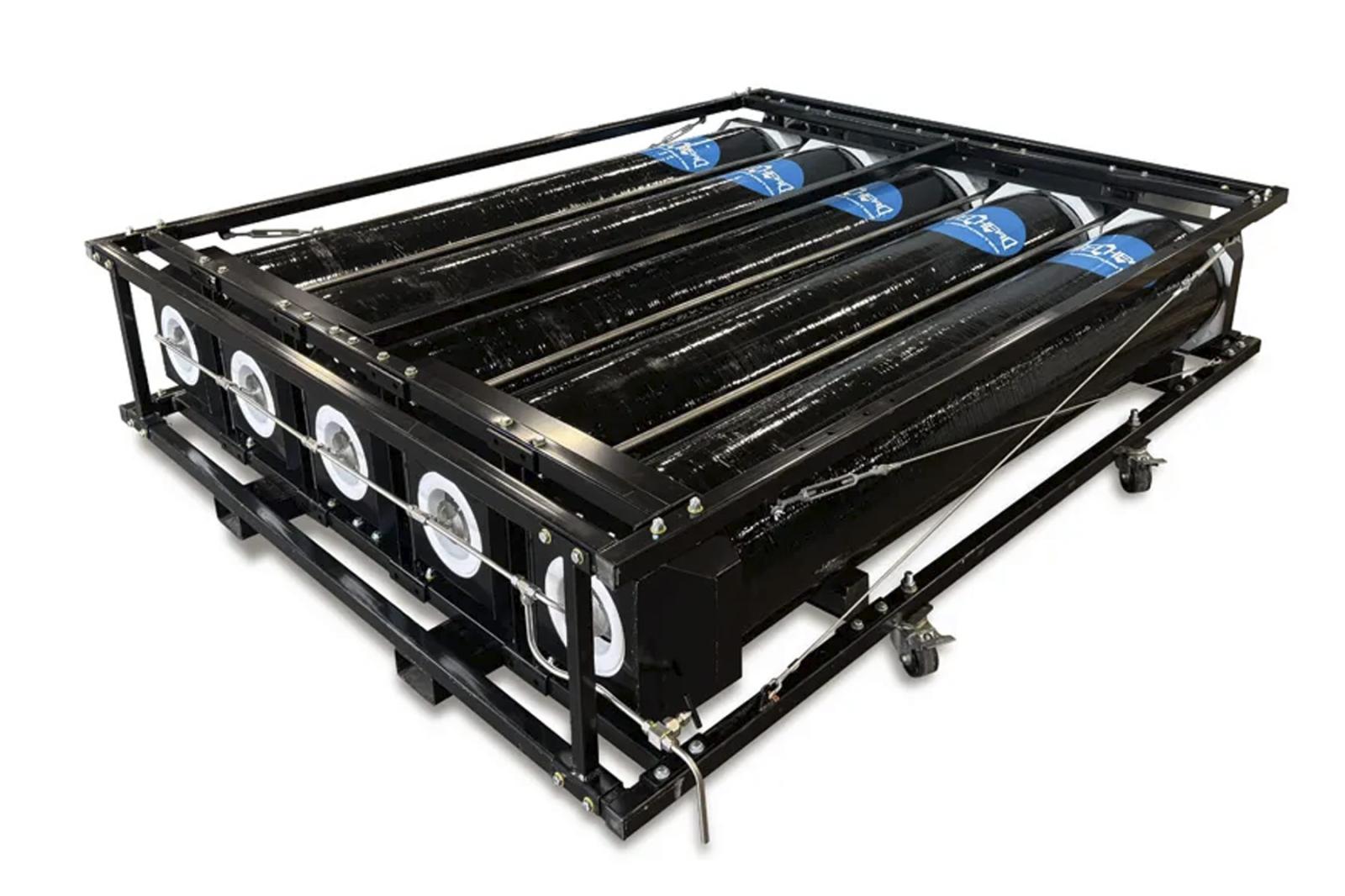 Modular Bundle Wall for Breathing Air and Cascade Systems – Flexible Horizontal or Vertical Installation. A versatile composite gas storage wall designed for breathing air systems and cascade filling. Engineered for both horizontal and vertical use to maximize space and ensure reliable high-pressure storage.